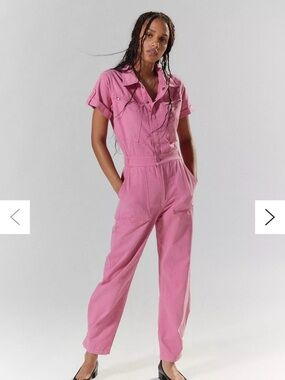Pistola Campbell Aviator Jumpsuit in Pink